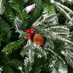 Ёлка «Лесная тайна» 180 см, ПВХ+резина с шишками, ягодами и снегом (972 ветки)