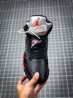 AIR JORDAN 5 RETRO SATIN BRED NOIR/UNIVERSITE ROUGE