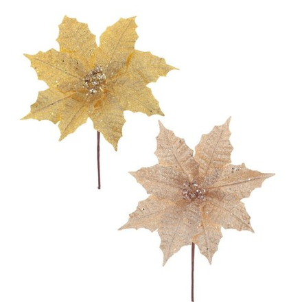 GAEM Цветок искусственный "Пуансеттия", L25 W25 H26 см, 2в.