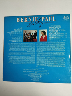 Винтажная виниловая пластинка LP Bernie Paul Lucky (Чехословакия 1987)
