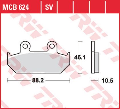 Колодки тормозные дисковые TRW MCB624SV