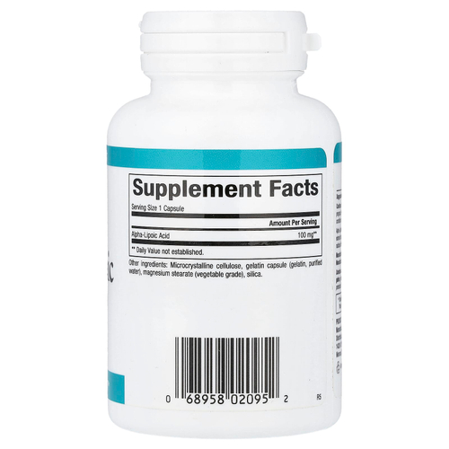 Natural Factors, альфа-липоевая кислота, 100 мг, 60 капсул