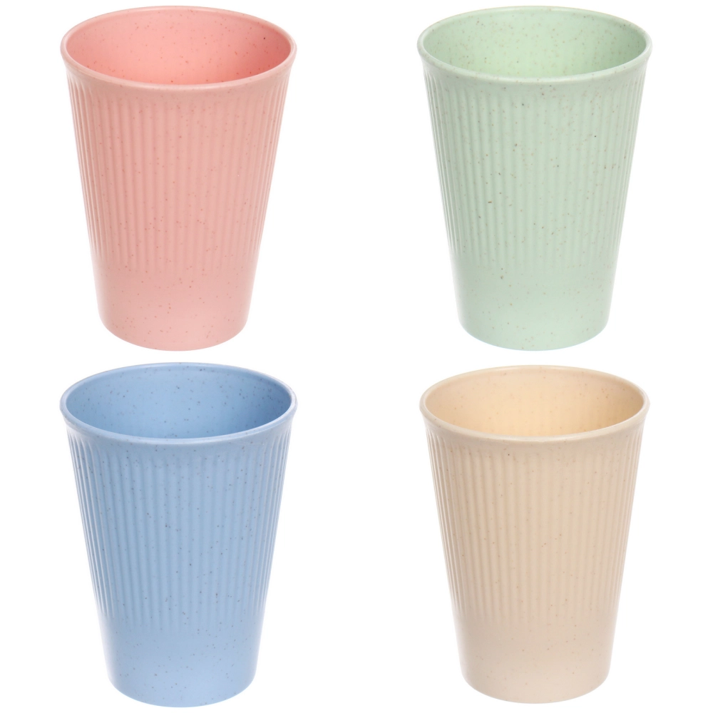 Стакан пластиковый «ЭкоЛайф» 300мл, микс цветов