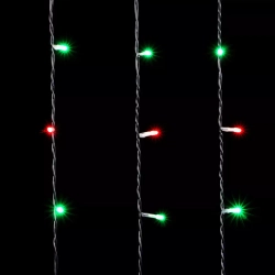 Светодиодный занавес 2*2 м., 400 разноцветных LED ламп, черный провод ПВХ, LTC (PCL402-11-2M)