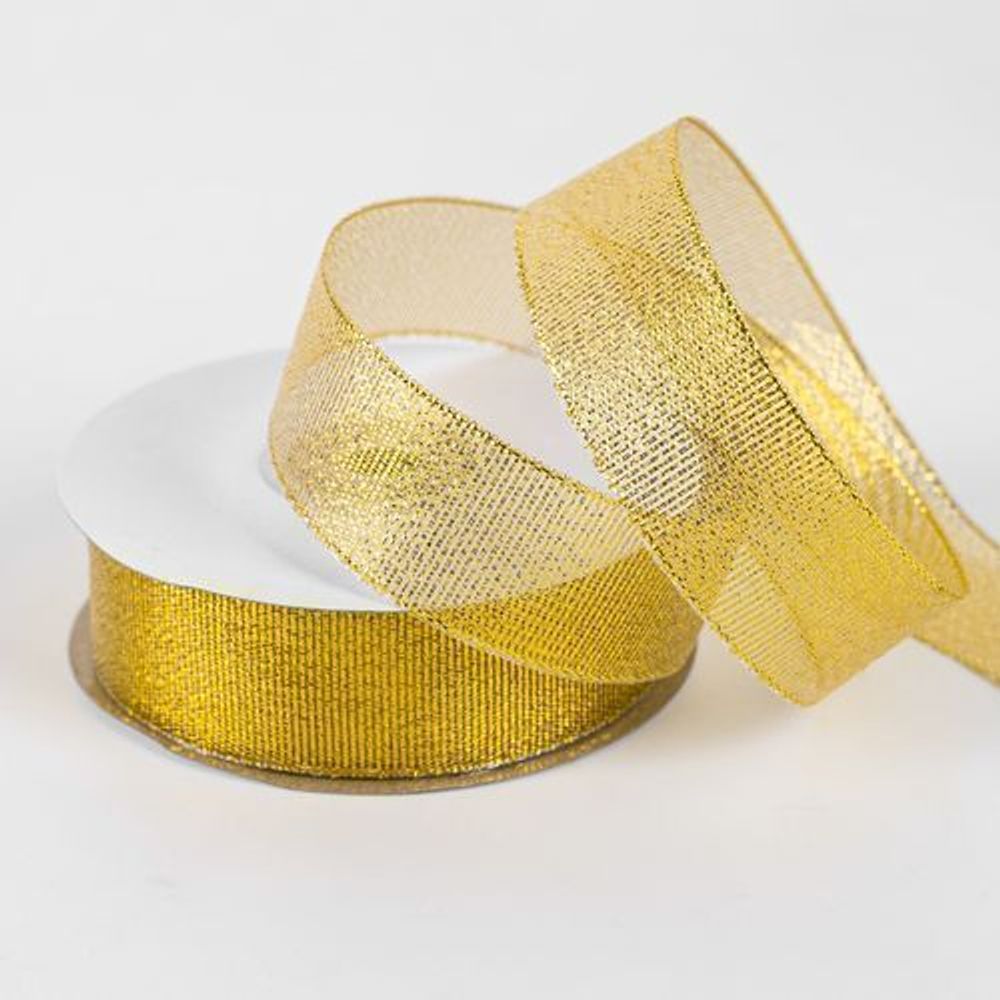 Лента-парча 2,5см*25ярд ЗОЛОТО