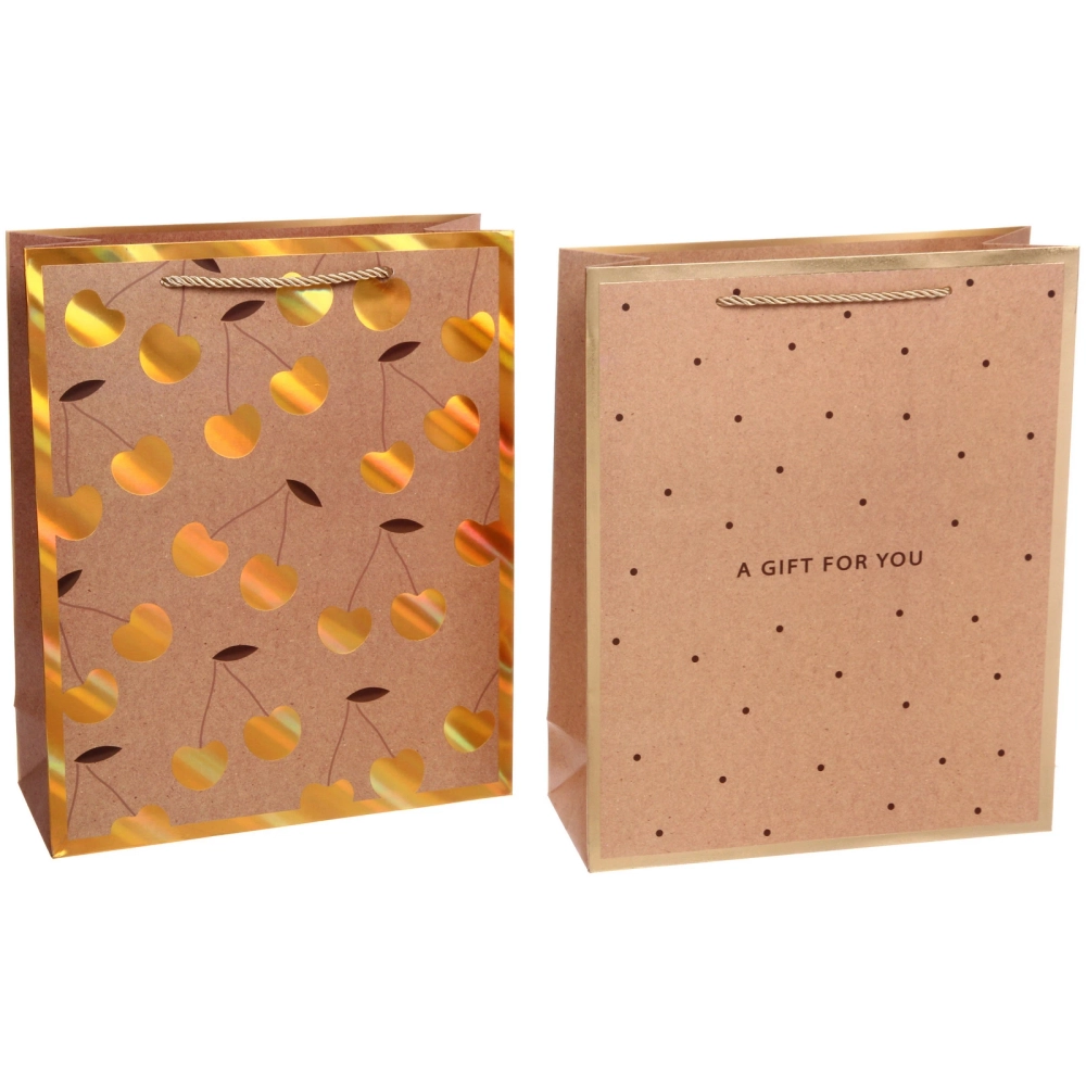 Пакет подарочный «В крафтовых тонах» 26*32*10 см