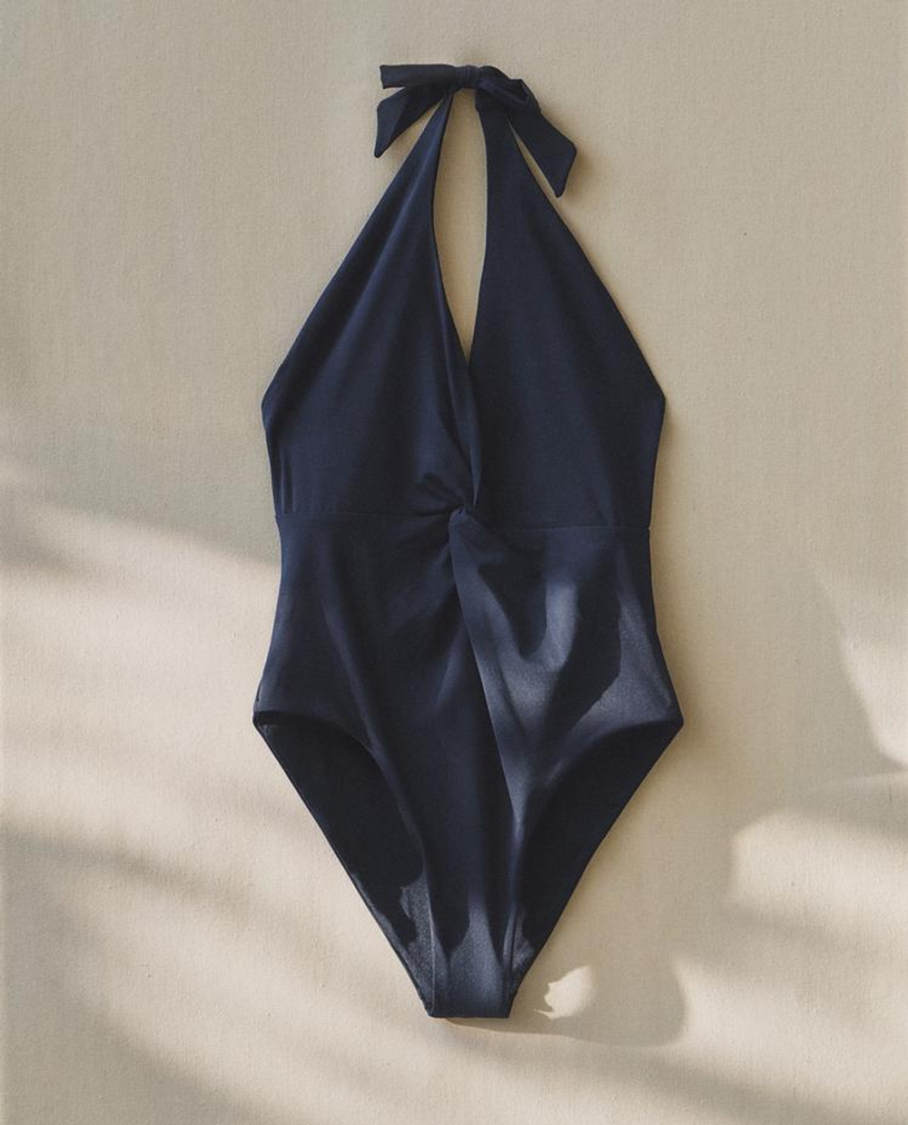 ZARA HOME КУПАЛЬНИК С V-ОБРАЗНЫМ ВЫРЕЗОМ, СИНИЙ