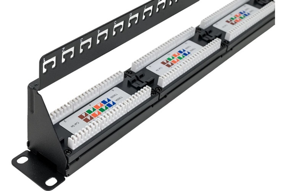 Патч-панель  NikoMax NMC-RP24UD2-ES-1U-BK