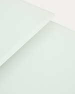 Vashti Раздвижной стол из стекла и МДФ со стальными ножками белого цвета160 (210) x 90 см