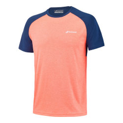 Мужское теннисное поло Babolat Play Crew Neck Men - Coral, Blue