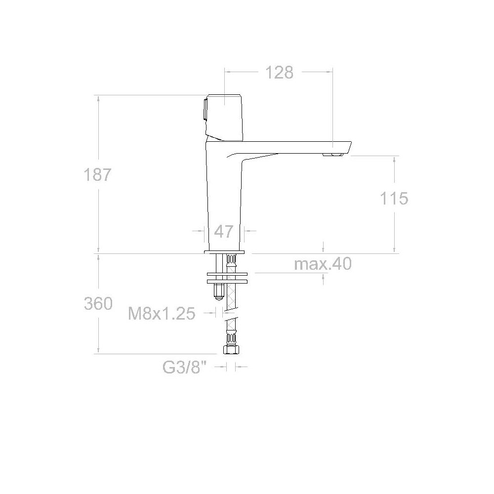 Смеситель для раковины TZAR 340401OC золото