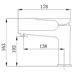 Cмеситель для раковины Azario Arida керамический картридж, золото матовое (AZ-K1054MG)