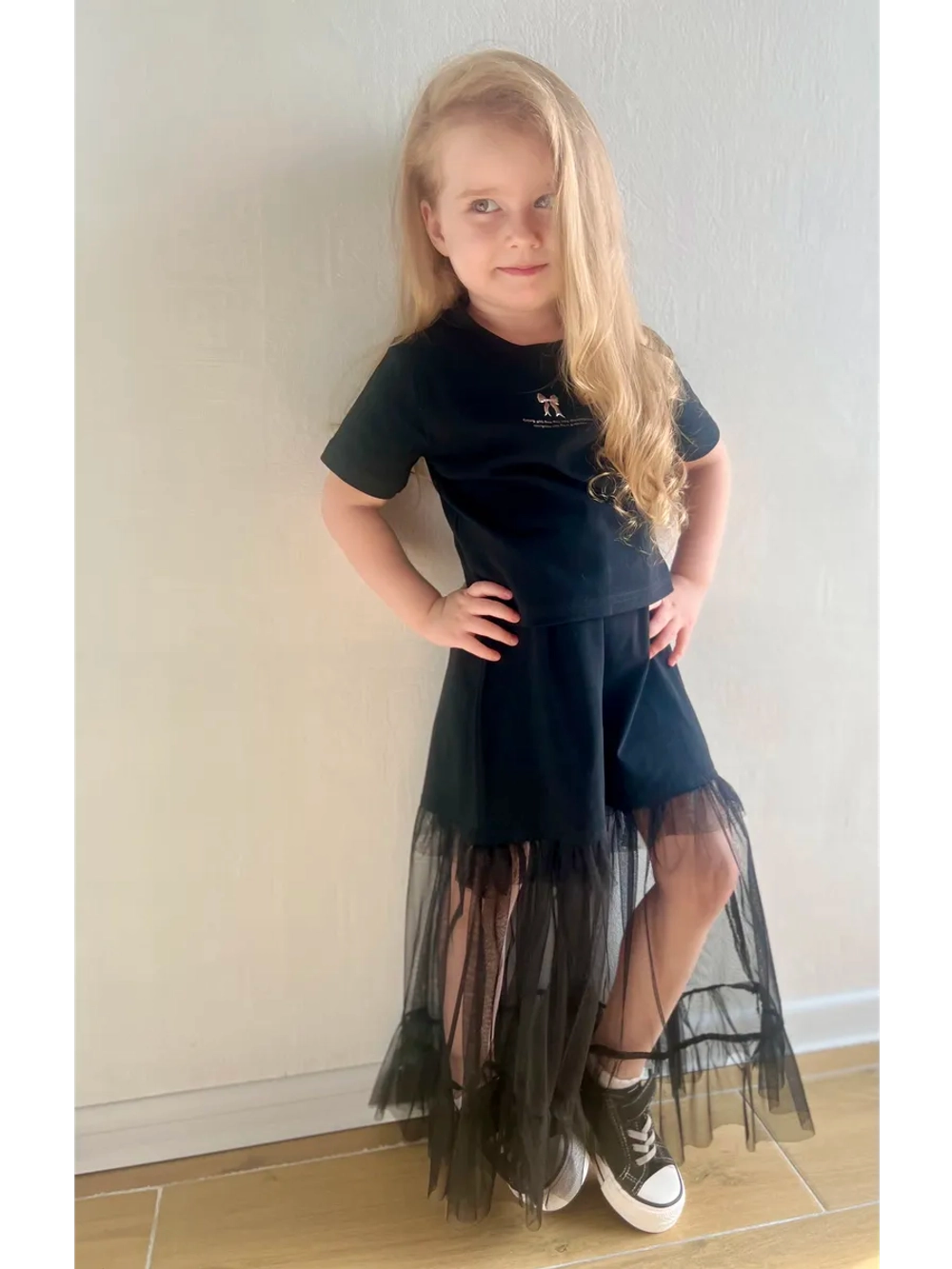 Костюм футболка с юбкой макси