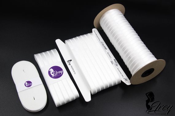 001 740/10 Бретель глянец Lauma 10 мм, белый 001