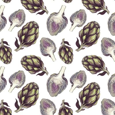 Артишок на белом фоне