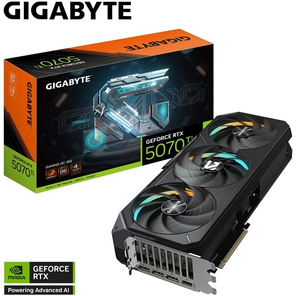 Видеокарта GIGABYTE GeForce RTX 5070 Ti GAMING OC 16GB (GV-N507TGAMING OC-16GD)
