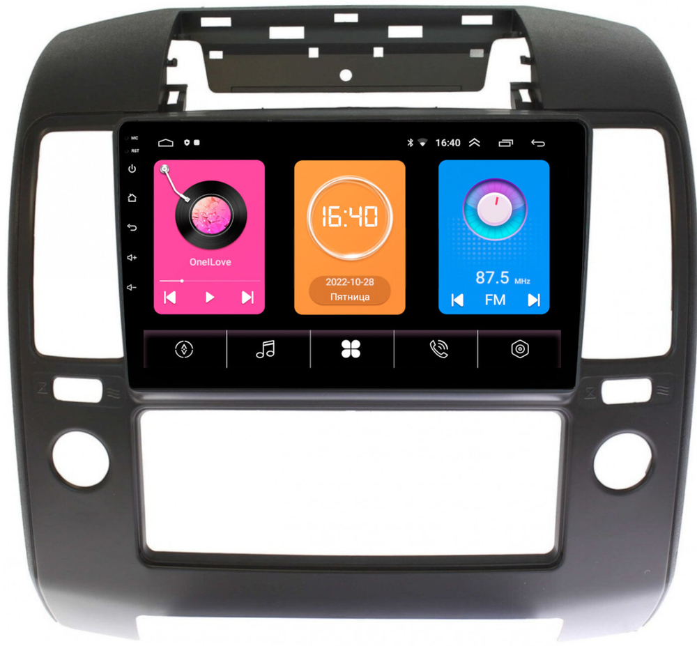 Магнитола для Nissan Navara D40 2004-2008 кондиционер - OEM GT9-1103 на Android 10, 2ГБ-16ГБ