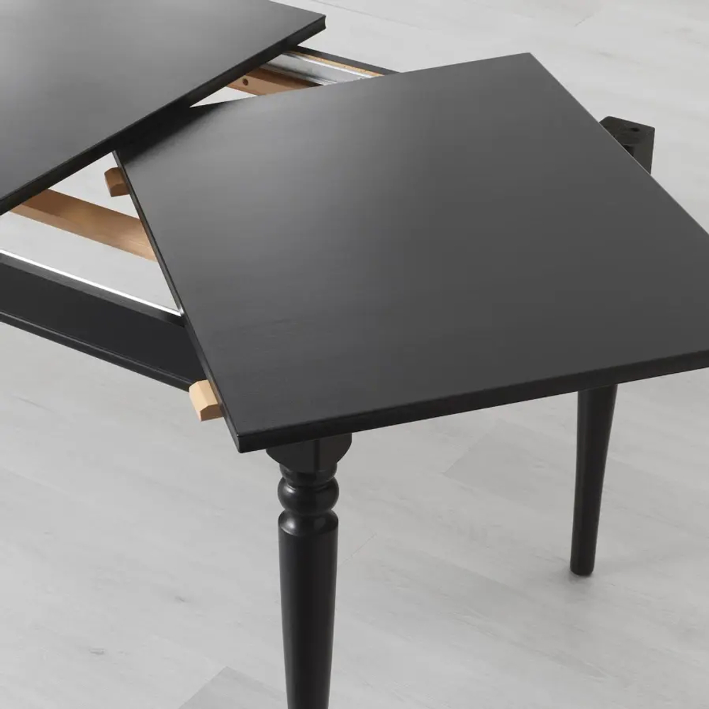 Обеденный набор - INGATORP/INGOLF IKEA/ИНГАТОРП/ИНГОЛЬФ ИКЕА, 155х87х74 см, черный