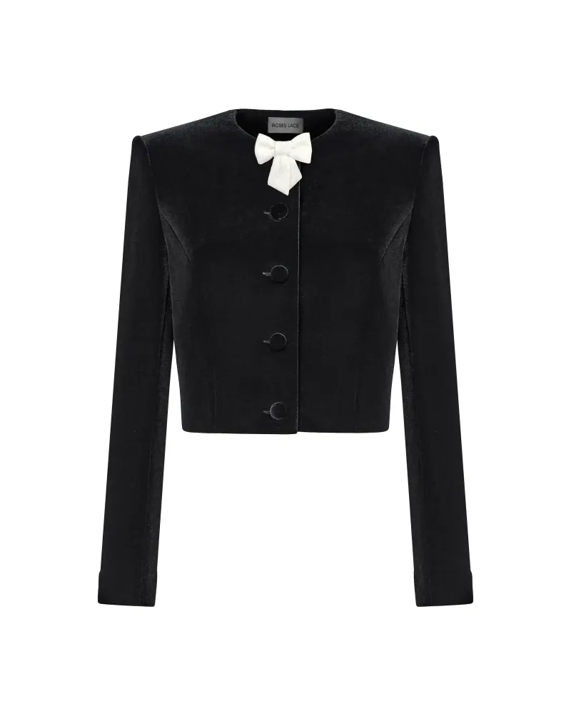 Pionella, жакет из черного бархата