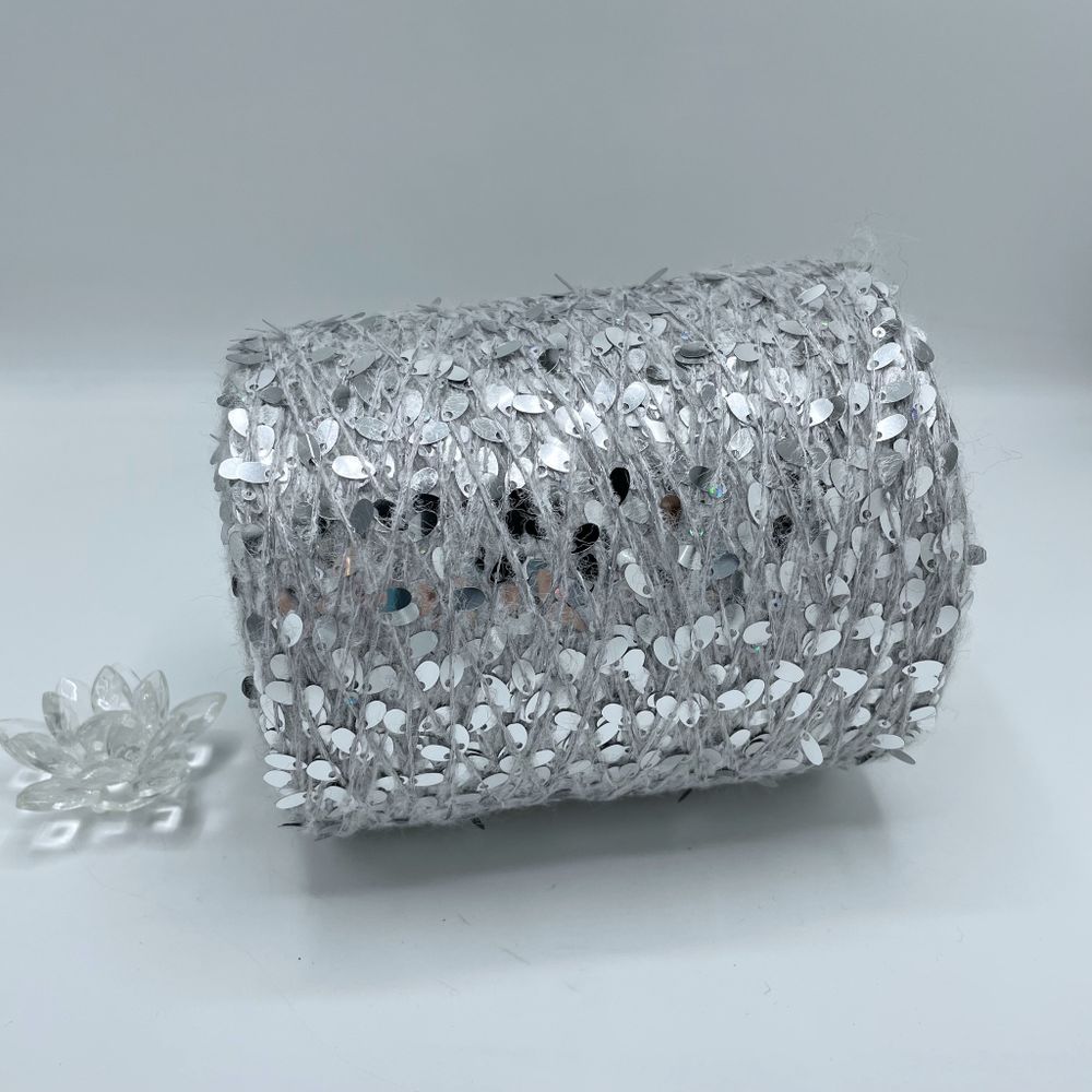 Пайетки FILATI ITALIANA 51% каплевидные пайетки 15% альпака 8% хлопок 26% полиаимд