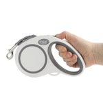 Поводок-рулетка для собак Urban M, 5м до 25кг, лента, белый, Triol