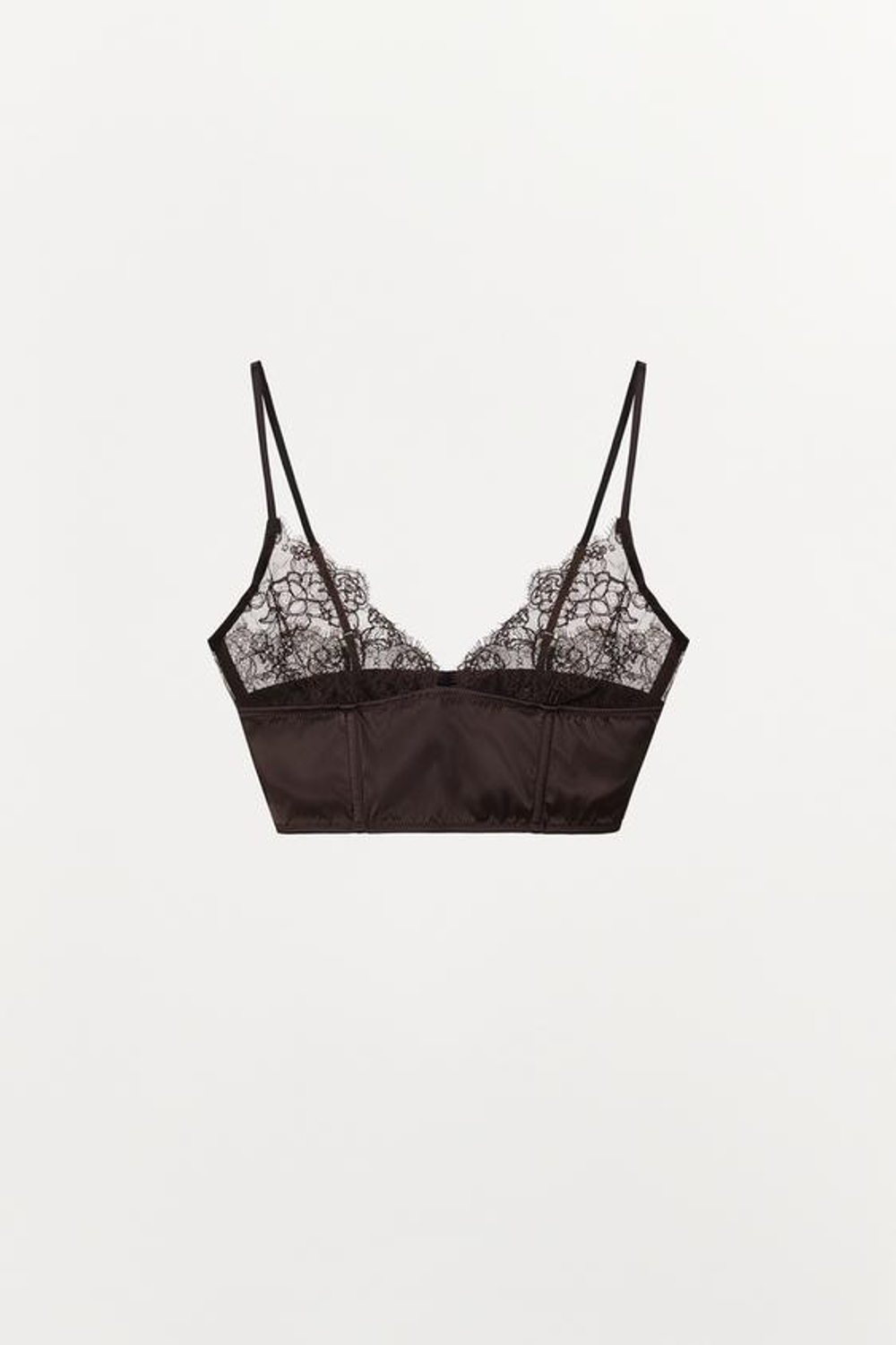 БРАЛЕТ ИЗ КОНТРАСТНОГО АТЛАСНОГО КРУЖЕВА - ZARA