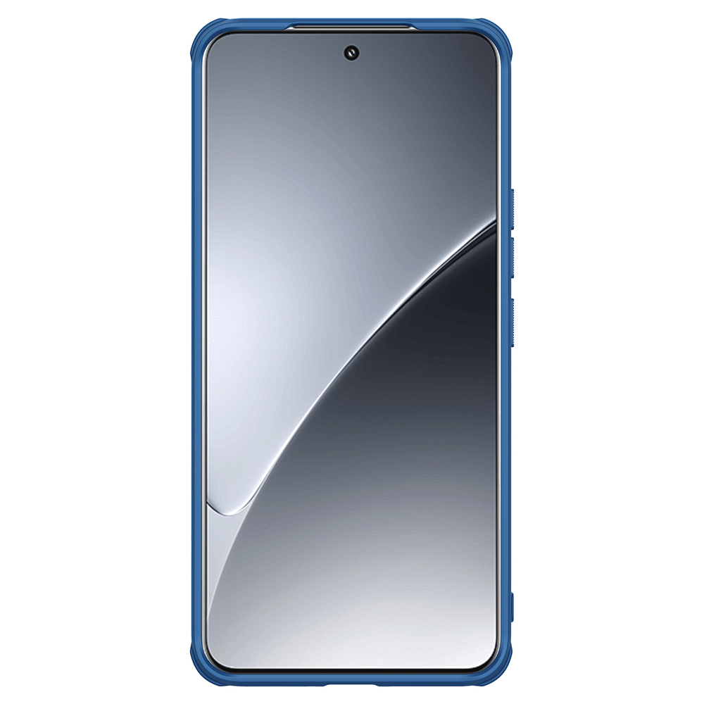Противоударный чехол синего цвета от Nillkin для Xiaomi 15 Pro, серия Super Frosted Shield Pro