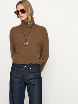 Massimo Dutti Широкие джинсы полной длины со средней посадкой, темно-серый