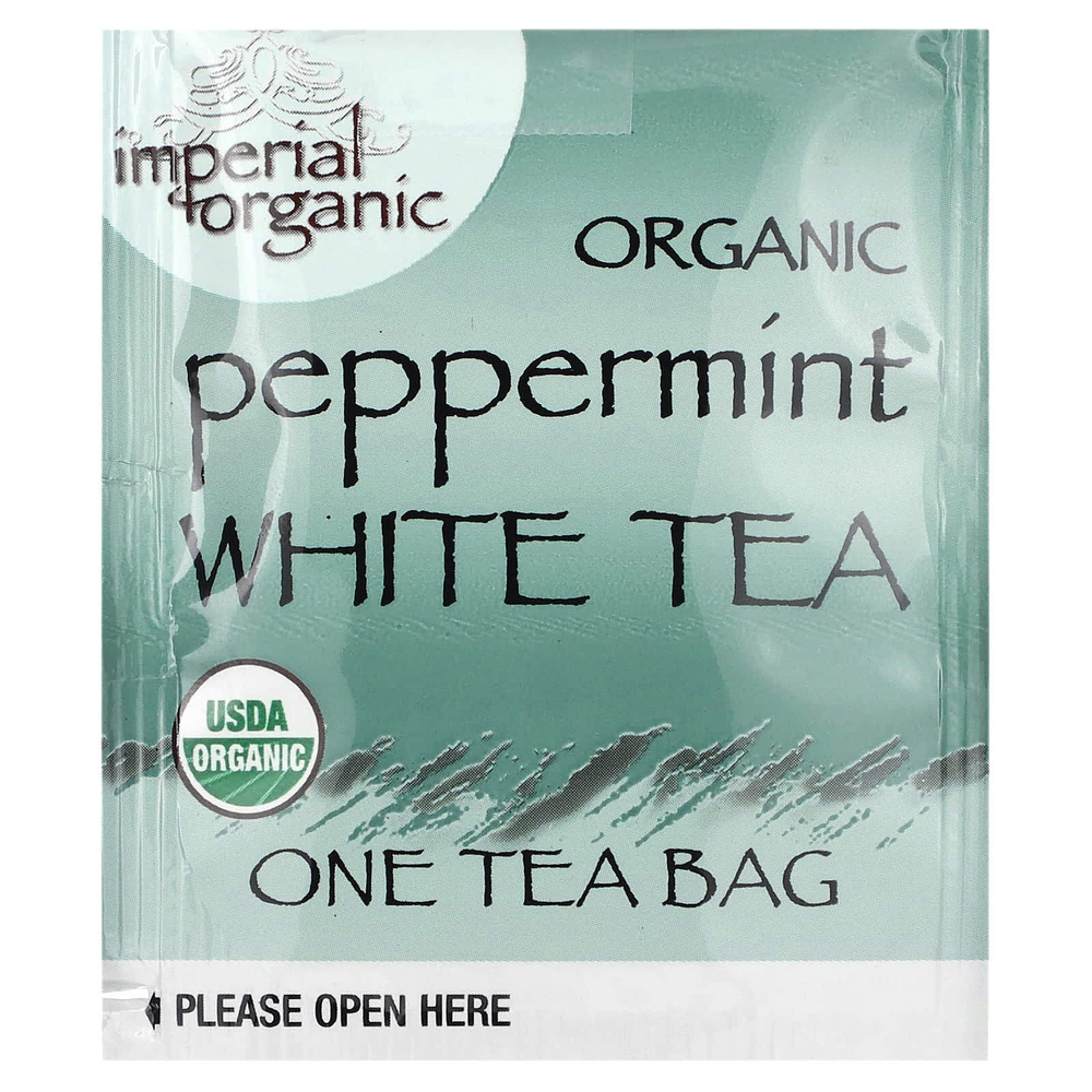 Uncle Lee's Tea, Imperial Organic, белый чай с перечной мятой, 18 чайных пакетиков, 32,4 г (1,14 унции)