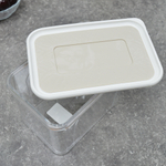 Банка для сыпучих продуктов 1,4л "Эстетика" прямоугольная (бело-бежевый)