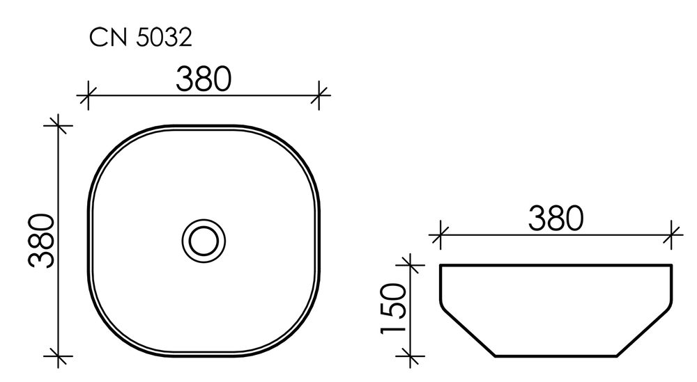 Раковина Ceramica Nova Element 38 см CN5032 белая