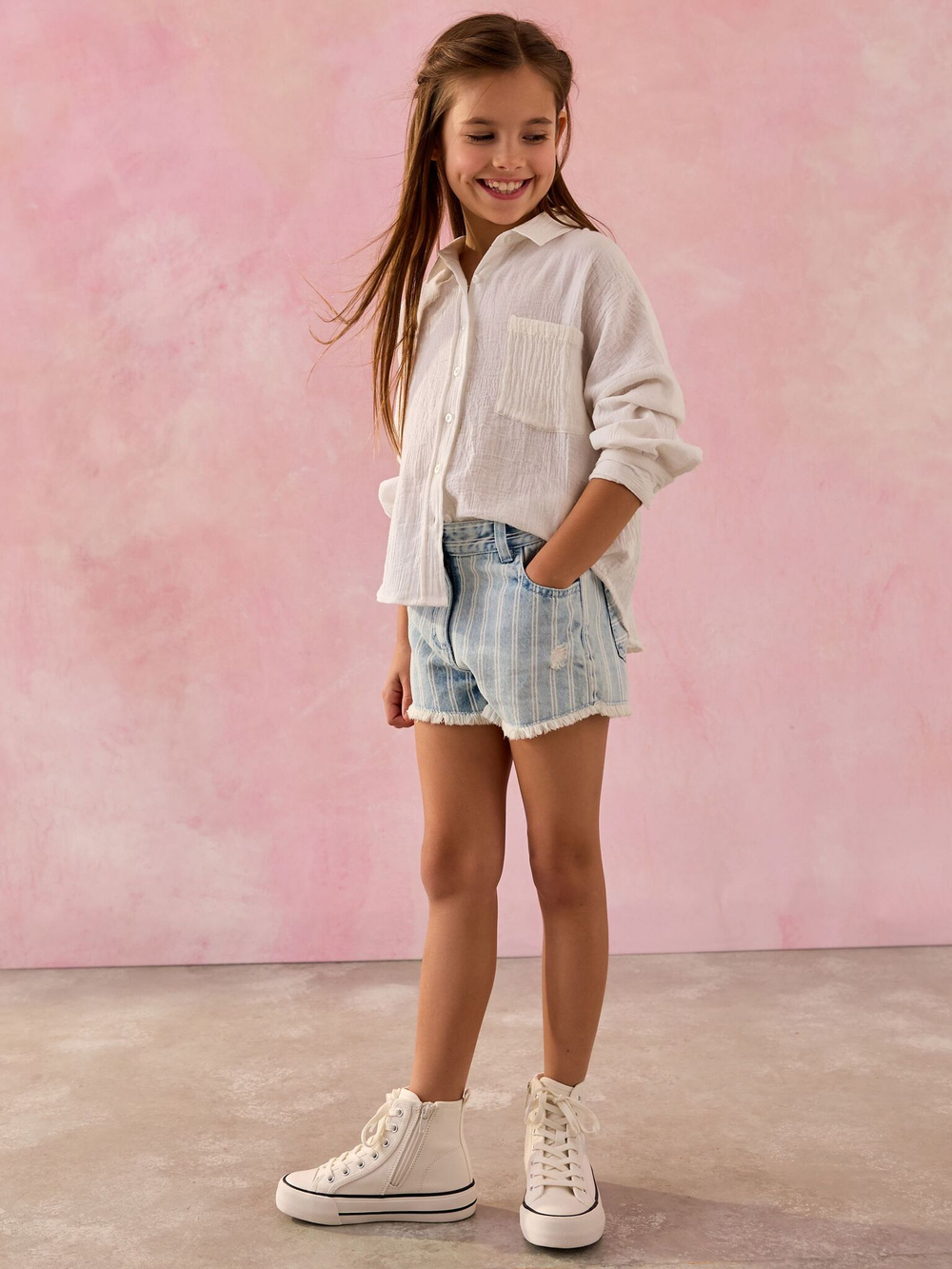 Рубашка для девочки Next AJ9-734, Белый