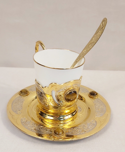 Кофейный набор Златоуст "Тигровый глаз"