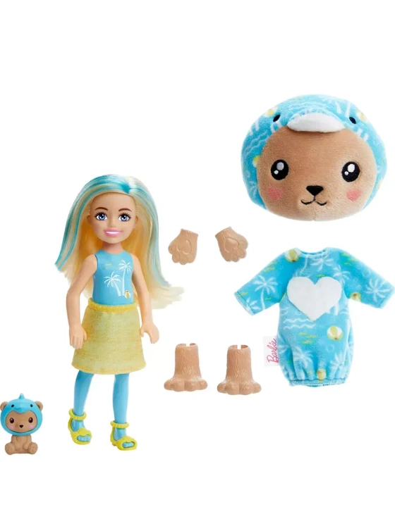 Кукла Барби Cutie Reveal Mini Медведь-дельфин HRK30 челси