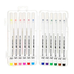 Фломастеры Basir, серия "Dino", разноцветные, для точечной росписи, в пластмассовом боксе, набор 12 цветов