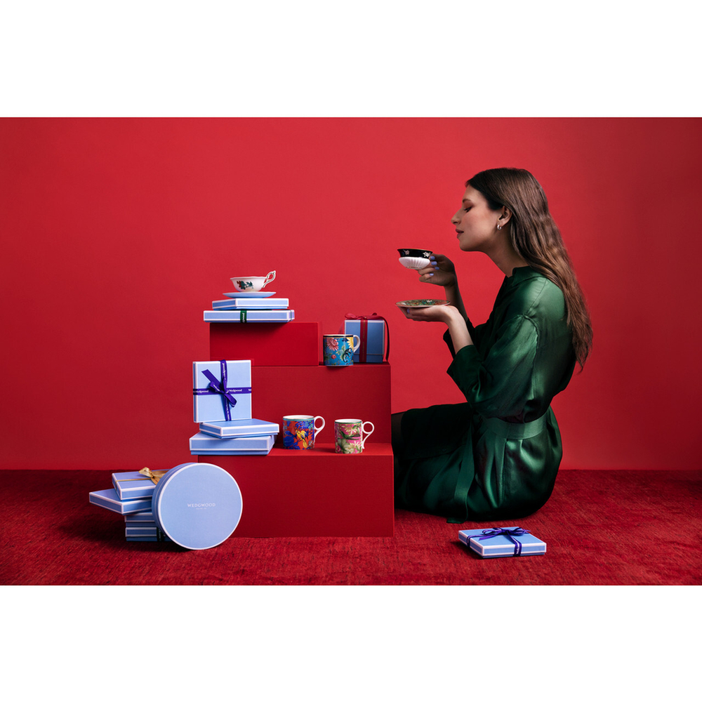 Wedgwood Чайная чашка Wonderlust Изумрудный лес 180 мл с блюдцем