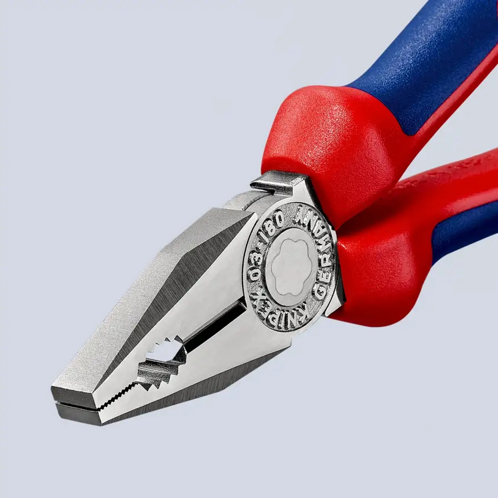 Плоскогубцы комбинированные хромированные 180 мм Knipex 03 05 180