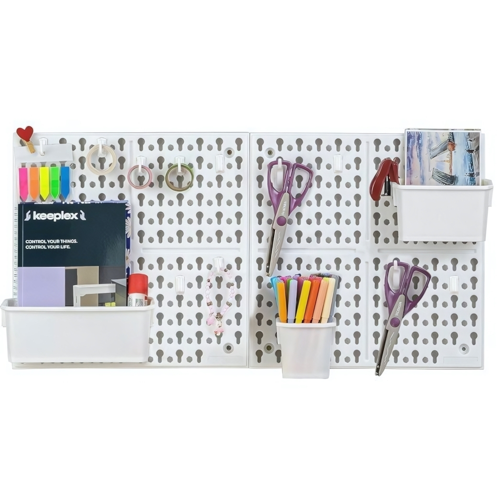 Органайзер настенный для хранения Keeplex Puzzle 652х100х326 мм белый