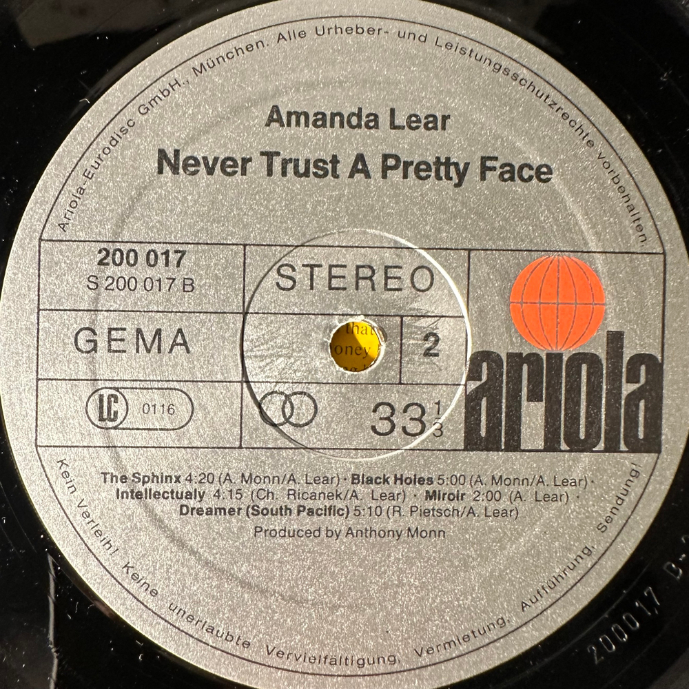 Amanda Lear - Never Trust A Pretty Face (Германия 1979г.)