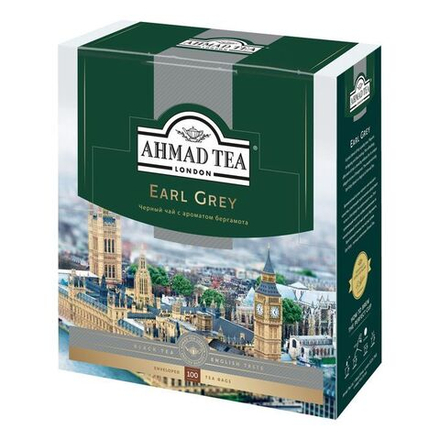 Чай Ahmad Tea Earl Grey черный с бергамотом, 100 п