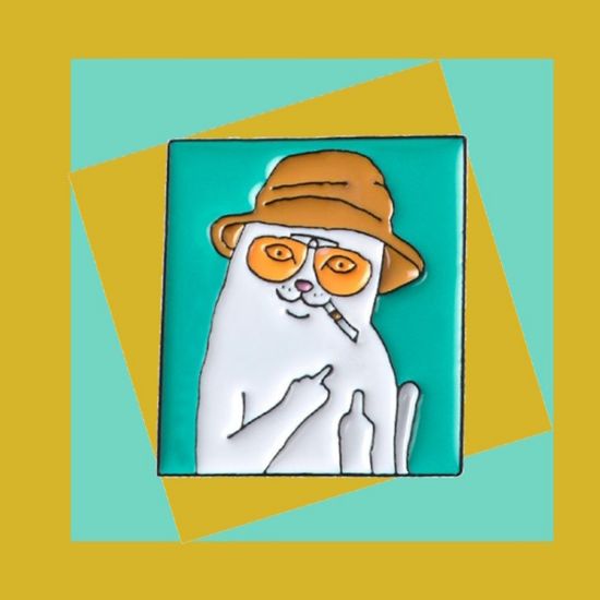 Значок металлический RIPNDIP. Лорд Нермал - Денди, р-р 3х2,6см