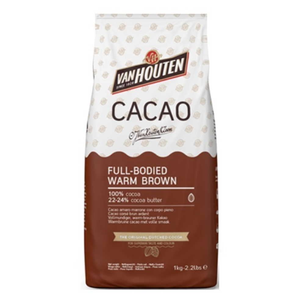 Какао-порошок алк. Van Houten WARM BROWN 22-24% (Пакет 1кг)