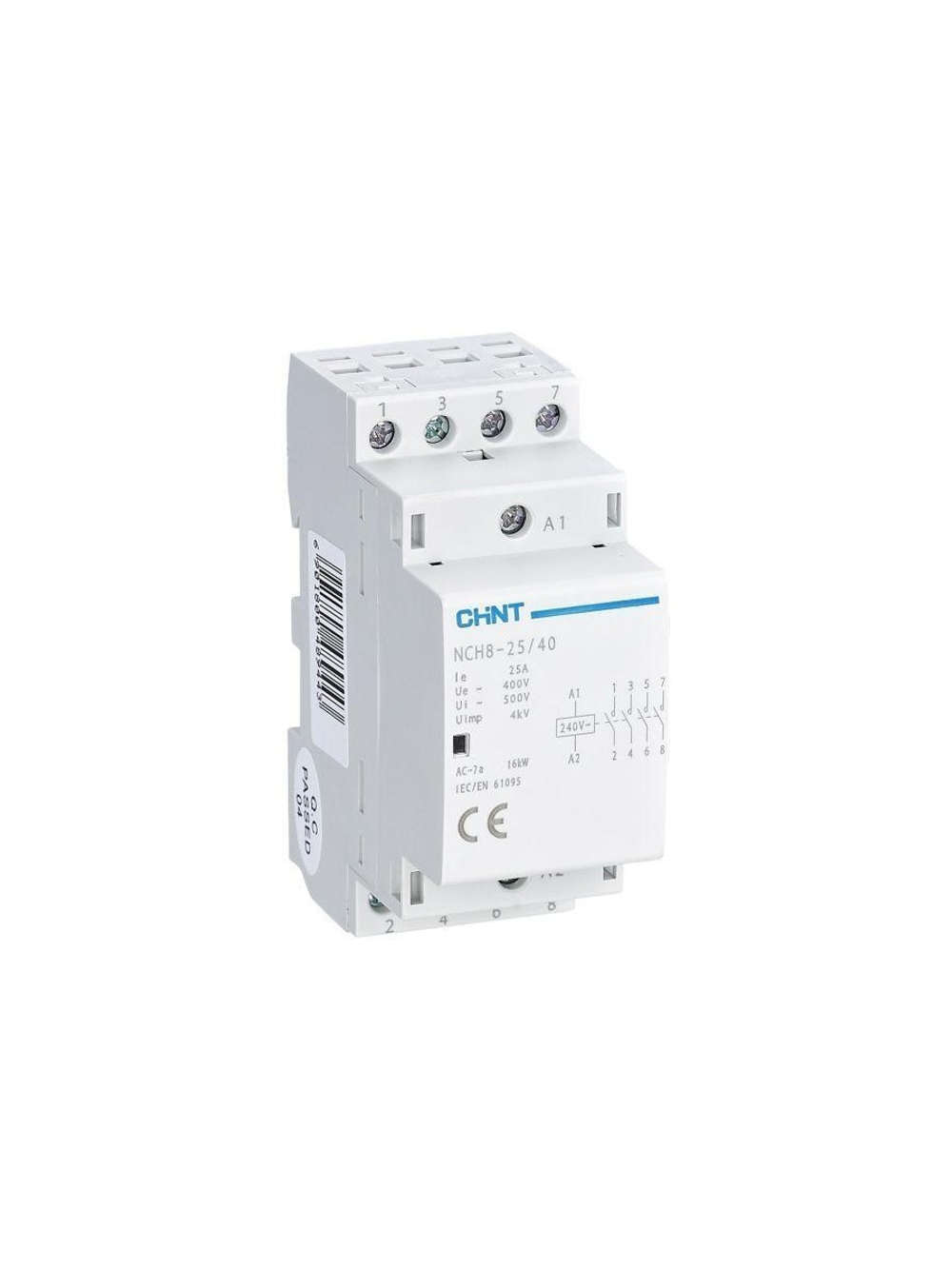 Контактор модульный NCH8-25/40 25А 4НО AC 220/230В 50Гц (R) CHINT 256089