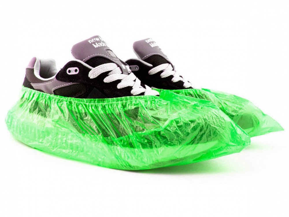 Бахилы Мега прочные цветные (с 2-ой резинкой) в евроблоках (2000 шт.), 55 мкр