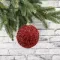 Шар новогодний Бисер 20 см., красный, пенопласт, Christmas DeLuxe (11840)
