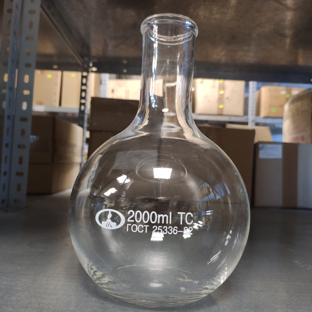 Колба плоскодонная , ТС , на 2000 мл d=50 мм, П-2, Минимед (10005907), шт.