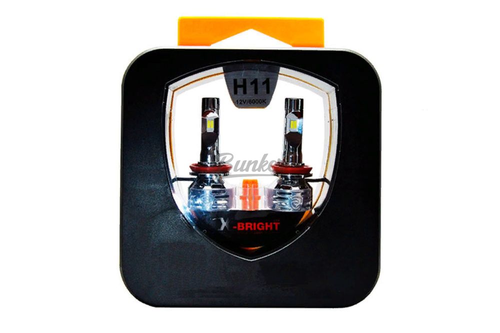 Светодиодная лампа X-BRIGHT R2-Lextar H11 5000K 12v Свет поток 3000Lm