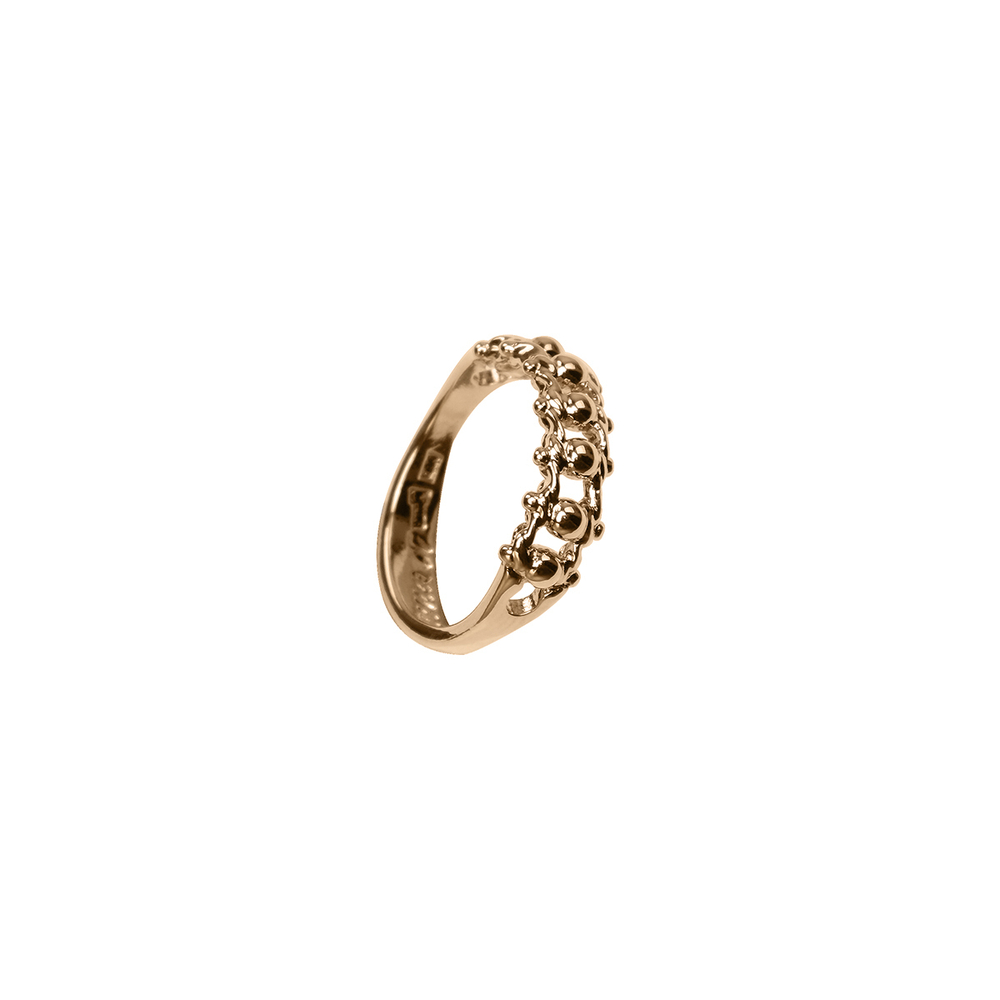 "Со" кольцо в золотом покрытии из коллекции "Relax" от Jenavi