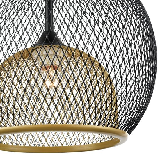 8052/1A SUSPENTIONI LN25 315 черный/черный, золото металл/металл Подвесной светильник E27 1*60W 220V LEONELA