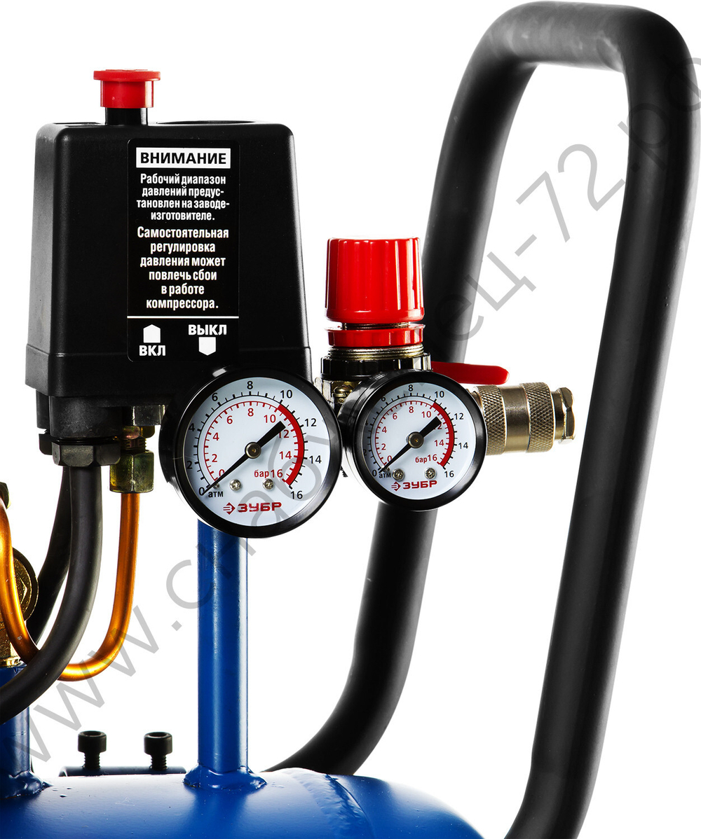 ЗУБР 440 л/мин, 50 л, 2200 Вт, ременной масляный компрессор, Профессионал (ЗКПМ-440-50-Р-2.2)